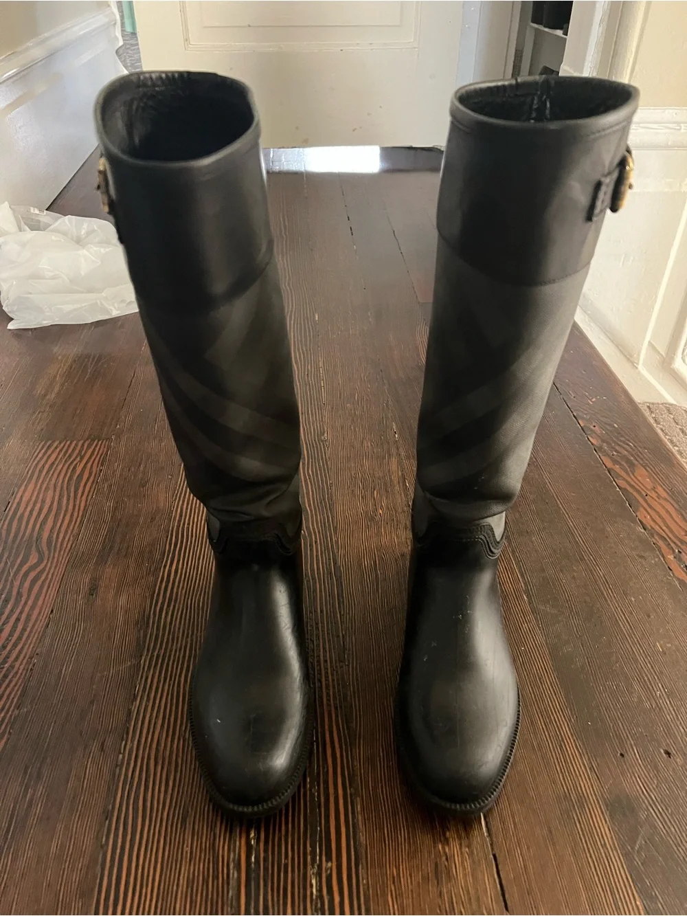 Burberry Rain Boots with Buckle